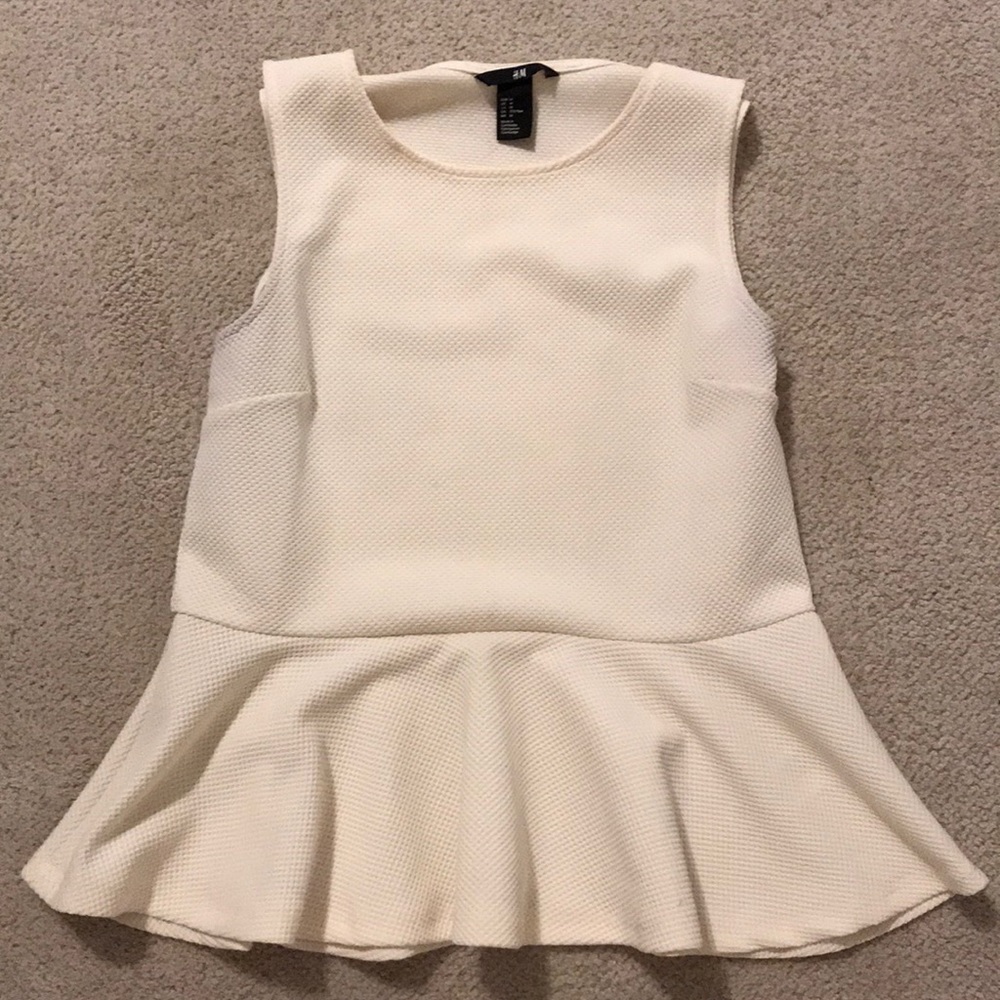 Textured h&m peplum shirt